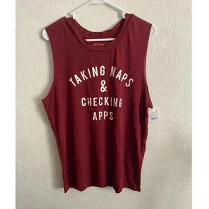 🆕Burgundy Tank Top Seamless Sleeveless XL🆕